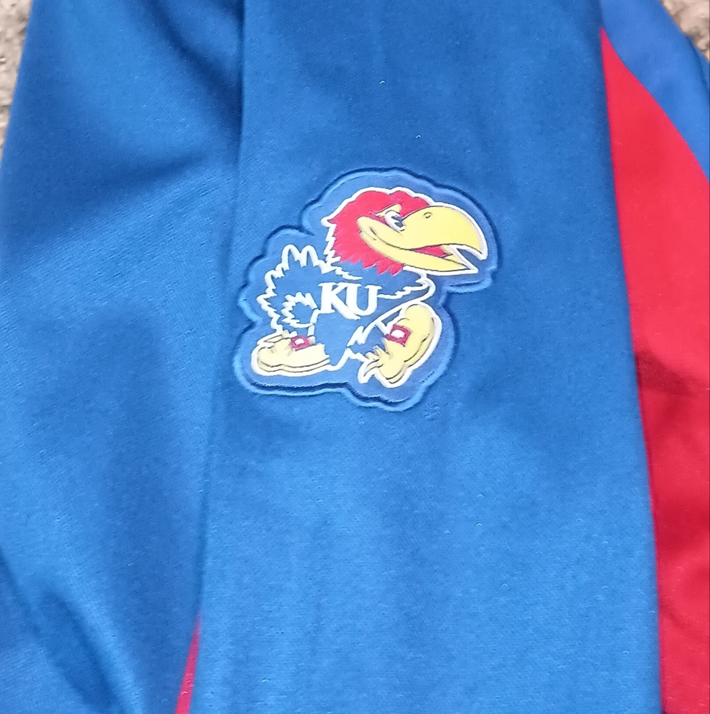 Adidas Climawarm Kansas University Jayhawks Warm Up Jacket Shorts Men's College - Picture 2 of 9